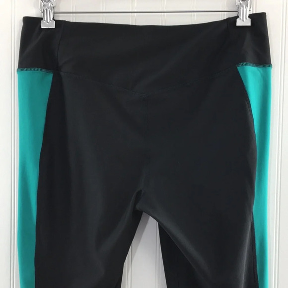 Nike Dri Fit Black Green Power Training Poly Tight - Picture 5 of 12